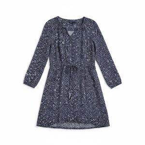 GAP Navy Floral Long Sleeve Dress
